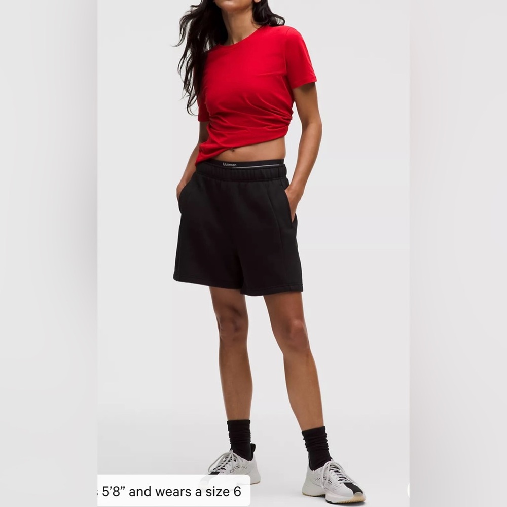 NWT Lululemon Love Crewneck Cotton T shirt w. Curved Hemline - Ted - Sz 12 - Picture 5 of 12